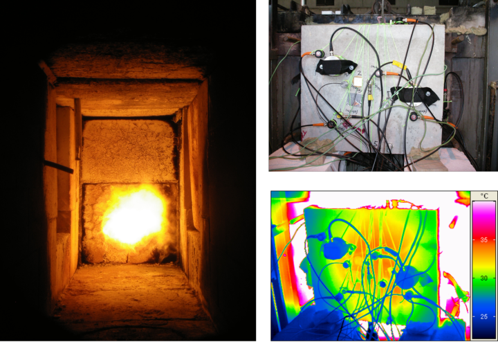 Acoustic emission on high-strength concrete during a fire test 